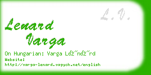 lenard varga business card